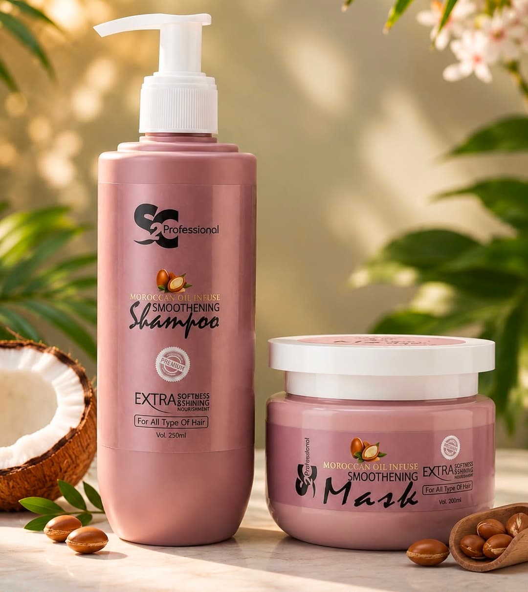 Moroccan Oil Infused Smoothing Hair Care Combo